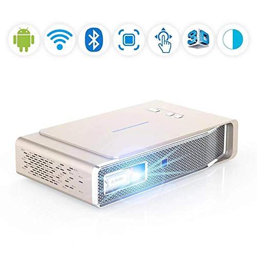  TOUMEI Toumei V5 Mini Pico Projector, Home Theater Projector &Office Projector with 500 ANSI lumens Support Dual-Band Wi-FiBT1080P Max300 InchesDLP 3D Video for Business&Education