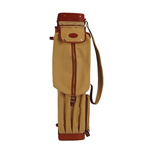  TOURBON Canvas and Leather Pencil Style Golf Club Carrier Bag Golfer Gift