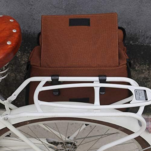  TOURBON Nylon Double Pannier Shoulder Bags Bicycle Rear Rack Trunk Motorcycle Tail Seat Bag