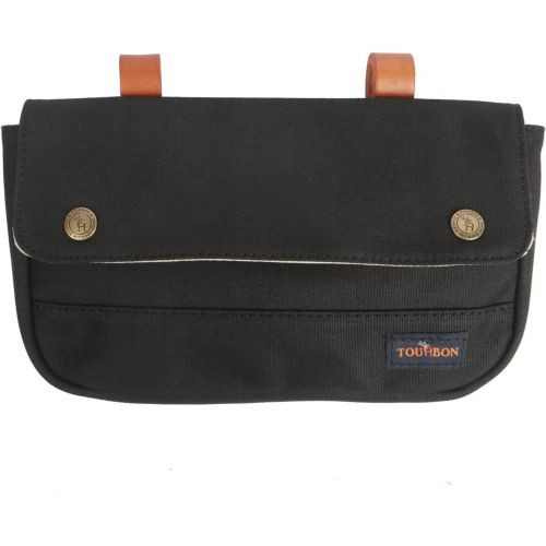  Tourbon Vintage Canvas Bike Panniers Bicycle Handlebar Bag (Black): Sports & Outdoors