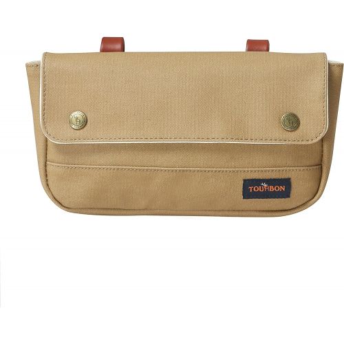  Tourbon Vintage Canvas Bike Panniers Bicycle Handlebar Bag (Khaki): Sports & Outdoors