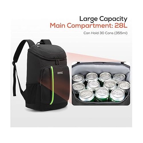  TOURIT Cooler Backpack 30 Cans Lightweight Insulated Backpack Cooler Leak-Proof for Men and Women