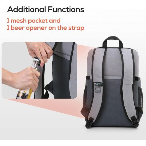  TOURIT Insulated Cooler Backpack Double Deck Light Lunch Backpack with Cooler Compartment for Men Women to Work, Picnics, Hiking, Beach, Park or Day Trips