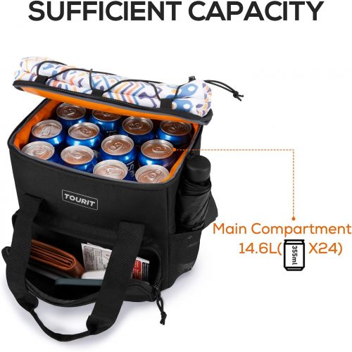  TOURIT Cooler Bag 24/35/46 Cans Insulated Soft Cooler Portable Cooler Bag Large Lunch Cooler for Picnic, Beach, Work, Trip