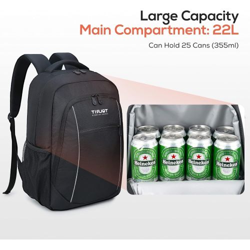  TOURIT Insulated Cooler Backpack Lightweight Backpack Cooler Bag Leak-Proof Backpack with Cooler for Men Women to Work, Picnics, Hiking, Camping, Beach, Park Day Trips, 25 Cans