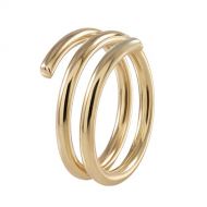 TOUSIATTAR JEWELERS TousiAttar Spiral Ring - Rose White Yellow 18k Spiral Rings - Simple 14k Gold Band Women Jewelry 2mm - Elegant Gift for Her