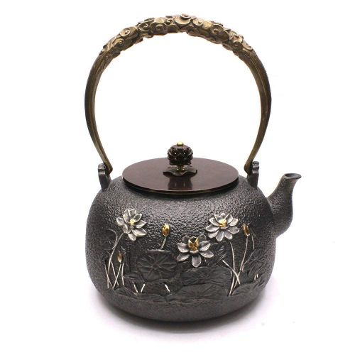  TOWA Workshop Japanese Tetsubin Tea Kettle Cast Iron Teapot pots for Stove top (LJHT/1300ML)
