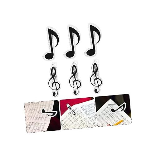  12 Pcs Sheet Music Book Clip Music Note Clips Metal Music Clip Score Holder Music Book Holder Music Stand Page Holder Metal Bookshelf Music Note Clamp Score Clip Page Folder Alloy