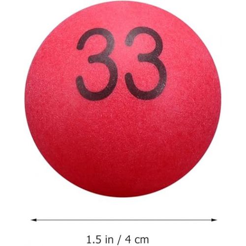  100pcs Plastic Table Tennis Balls 4cm Numbered Bingo Ball Balls Colored Ping Pong Balls 1-100 Wedding Birthday Party Supplies Red