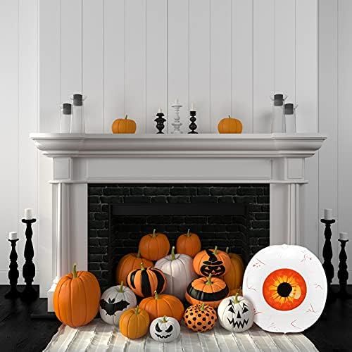  할로윈 용품TOYANDONA 10pcs Halloween Inflatable Eyeballs, 21. 6 inch Halloween Eyeball Balloons Giant Aluminum Film Balloons for Halloween Party Decorations (Red)