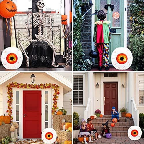  할로윈 용품TOYANDONA 10pcs Halloween Inflatable Eyeballs, 21. 6 inch Halloween Eyeball Balloons Giant Aluminum Film Balloons for Halloween Party Decorations (Red)