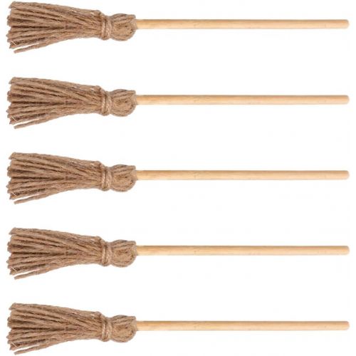  TOYANDONA 5pcs Dollhouse Miniature Broom Mini Broom Dollhouse Furniture Props Micro Landscape Decor