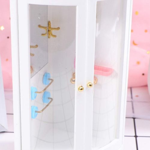  TOYANDONA 1/12 Doll House Bathroom Miniature Wooden Shower Room Miniature Furniture Accessories Family Bathroom Playset