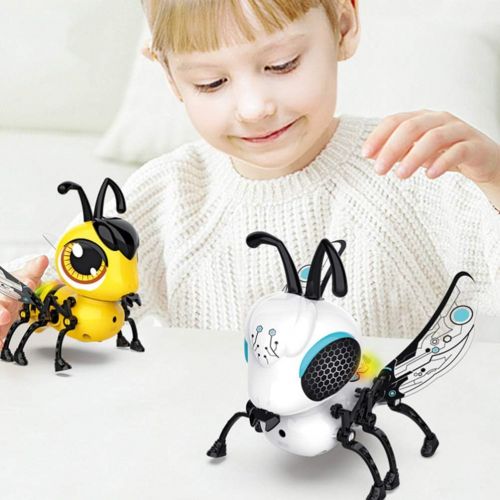  TOYANDONA Kids RC Honey Bee Toy Touch Sensor Honeybee Robot Toys DIY Toy Assemble Plaything Early Learning Toys