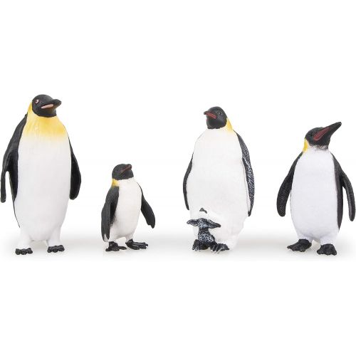  TOYMANY 10PCS Realistic Penguin Figurines, Plastic Polar Arctic Animal Figures Antarctic Set with Different Varieties of Penguin, Easter Eggs Cake Toppers Christmas Birthday Gift f