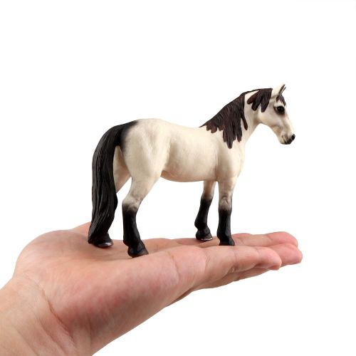  TOYMANY 6PCS 5 Realistic Plastic Large Horse Figurines Set, Detailed Textures Foal Pony Animal Toy Figures, Christmas Birthday Gift Decoration for Kids Toddlers Children