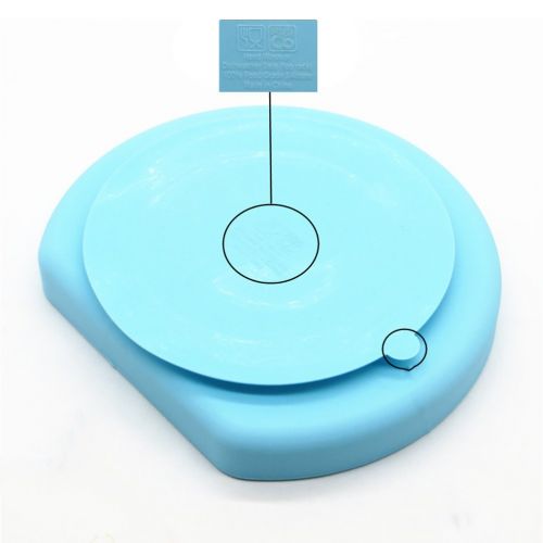  TOYMYTOY Silicone Baby Plates Divided Suction Feeding Placemats for Weaning Child (Blue)