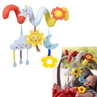 TOYMYTOY Kid Baby Crib Cot Pram Hanging Rattles Spiral Stroller Car Seat Toy（sun,moon)