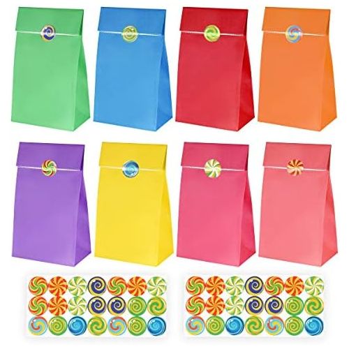  [아마존 핫딜]  [아마존핫딜]TOYMYTOY Papier Geschenktueten Partytueten Papier Candy Tueten Suessigkeiten Beutel 40 Stueck mit 100 Aufkleber fuer Ihre Geburtstagsfeier Babyparty Hochzeit