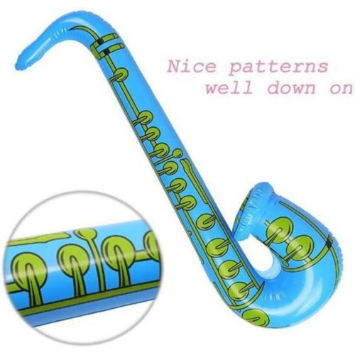 TOYMYTOY 6 Pcs Inflatable Musical Instruments Saxophone Toy, Adults Party Supplies Kids Toy Gift 28 Inches Random Color