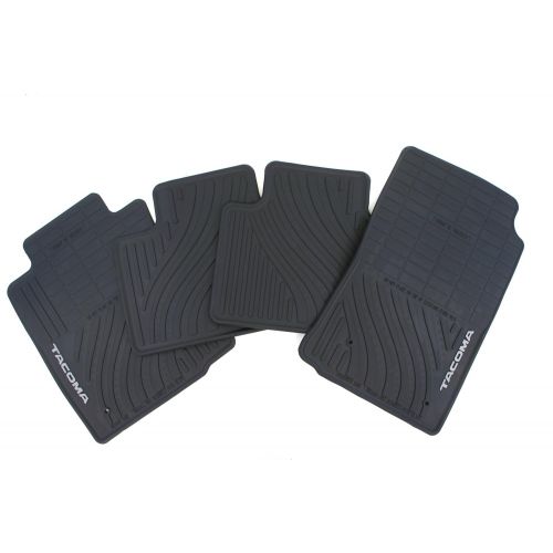  TOYOTA Genuine Toyota Accessories PT908-35001-02 Front and Rear All-Weather Floor Mat (Black), Set of 4