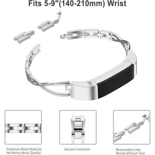  [아마존베스트]TOYOUTHS Compatible Fitbit Alta Bands and Fitbit Alta HR Bands, Rhinestone Replacement Bands Accessories Straps Wrist Bands for Women