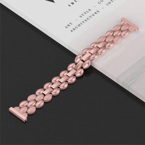  [아마존베스트]TOYOUTHS Metal Link Compatible with Fitbit Versa Bands for Women Men Stylish Strap Bracelet Wristbands Replacement for Versa Lite Special Edition Accessories 5.5-8in Rose Gold