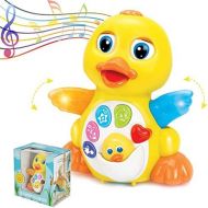 ToyThrill Duck Toy - Musical Baby Toys for 1 Year Old Girl & Boy, Babies, Infant or toddler - Music, Light Up & Dancing Modes, 6 Singing Musical Songs - Awesome Baby Shower Gift (Y