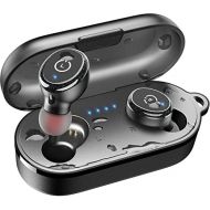 TOZO T10 Bluetooth 5.0 Wireless Earbuds with Wireless Charging Case IPX8 Waterproof Stereo Headphones in Ear Built in Mic Headset Premium Sound with Deep Bass for Sport Black