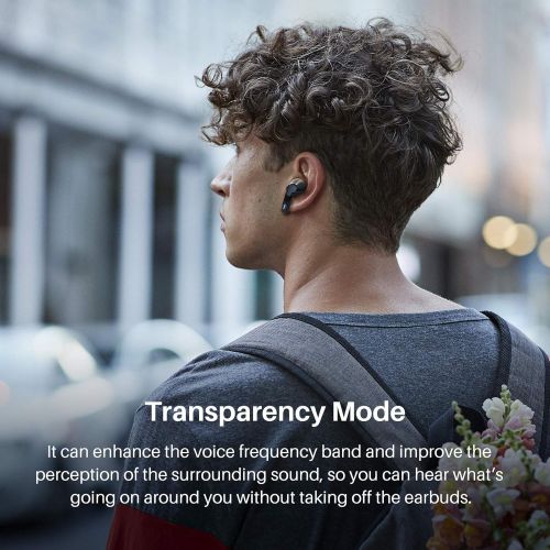  TOZO NC2 Hybrid Active Noise Cancelling Wireless Earbuds, in-Ear Detection Headphones, IPX6 Waterproof Bluetooth 5.2 Stereo Earphones, Immersive Sound Premium Deep Bass Headset, Bl