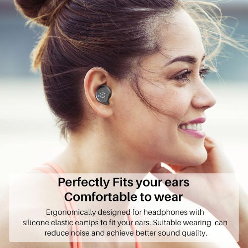  TOZO NC9 Hybrid Active Noise Cancelling Wireless Earbuds,in Ear Headphones IPX6 Waterproof Bluetooth 5.0 Stereo Earphones, Immersive Sound Premium Deep Bass Headset,Black