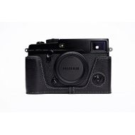 TP Original Handmade Genuine Real Leather Half Camera Case Bag Cover for FUJIFILM X-PRO2 Black Color