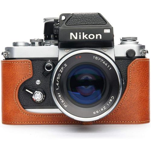  TP Original Handmade Genuine Real Leather Half Camera Case Bag Cover for Nikon F2 F2A F2AS Rufous Color