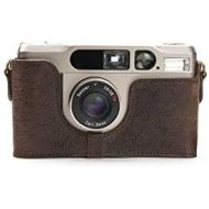 TP Original Handmade Genuine Real Leather Half Camera Case Bag Cover for Contax T2 Coffee Color