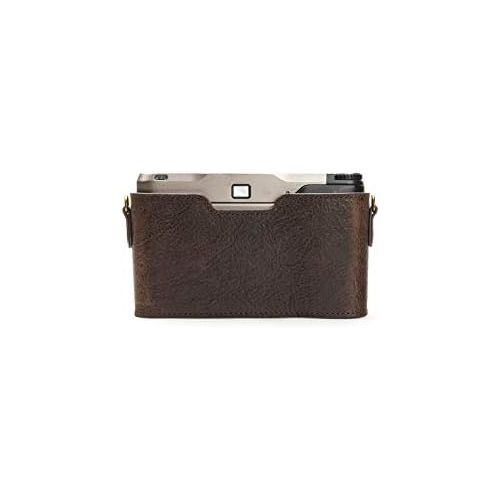  TP Original Handmade Genuine Real Leather Half Camera Case Bag Cover for Contax T2 Coffee Color