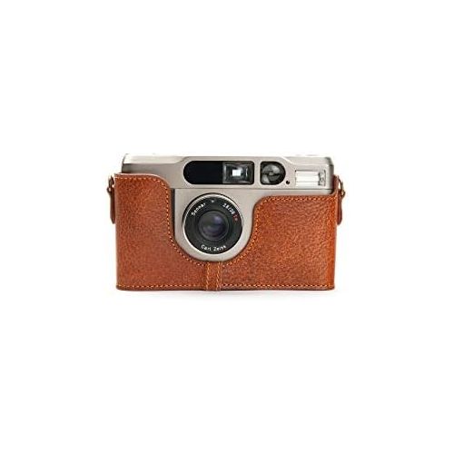  TP Original Handmade Genuine Real Leather Half Camera Case Bag Cover for Contax T2 Rufous Color