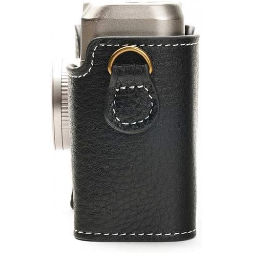  TP Original Handmade Genuine Real Leather Half Camera Case Bag Cover for Contax T2 Black Color