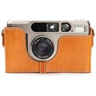 TP Original Handmade Genuine Real Leather Half Camera Case Bag Cover for Contax T2 Sandy Brown Color