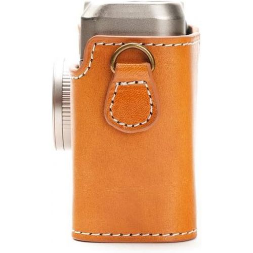  TP Original Handmade Genuine Real Leather Half Camera Case Bag Cover for Contax T2 Sandy Brown Color