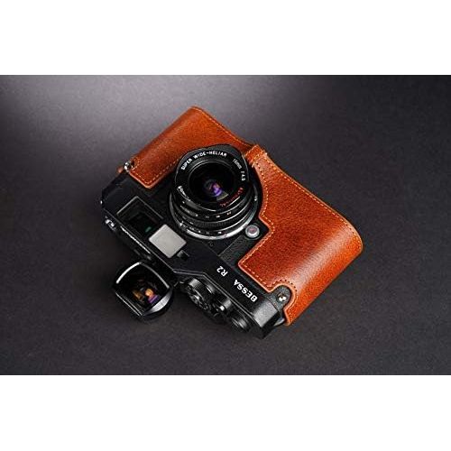  TP Original Handmade Genuine Real Leather Half Camera Case Bag Cover for Voigtlander Bessa R2 R2M R2A R4M R4A R3M R3A R2S R2C and Rollei 35RF Rufous Color