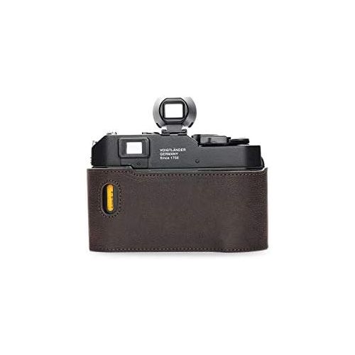  TP Original Handmade Genuine Real Leather Half Camera Case Bag Cover for Voigtlander Bessa R2 R2M R2A R4M R4A R3M R3A R2S R2C and Rollei 35RF Coffee Color
