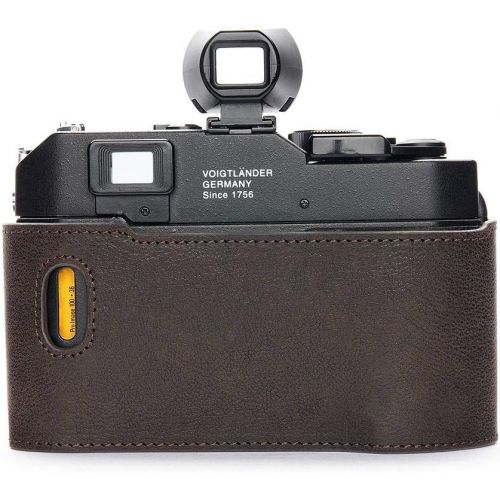  TP Original Handmade Genuine Real Leather Half Camera Case Bag Cover for Voigtlander Bessa R2 R2M R2A R4M R4A R3M R3A R2S R2C and Rollei 35RF Coffee Color