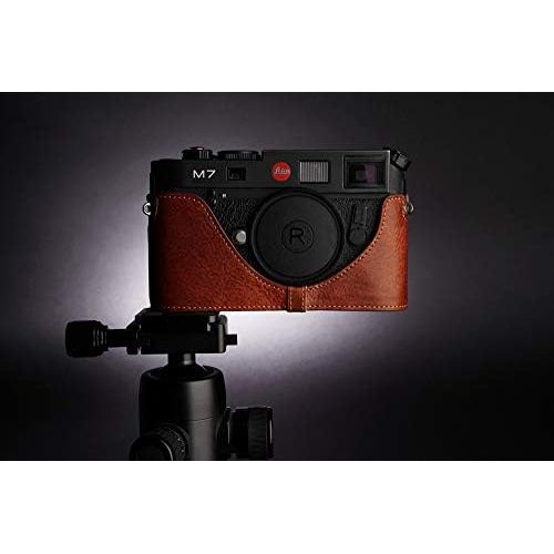  TP Original Handmade Genuine Real Leather Half Camera Case Bag Cover for Leica M7 M6 Rufous color
