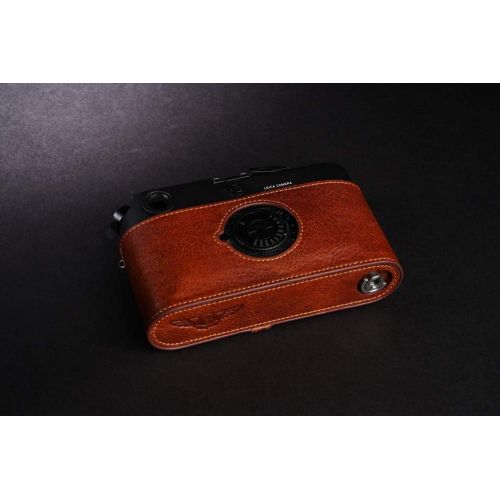  TP Original Handmade Genuine Real Leather Half Camera Case Bag Cover for Leica M7 M6 Rufous color