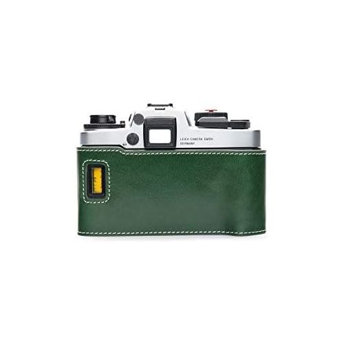  TP Original Handmade Genuine Real Leather Half Camera Case Bag Cover for Leica R6 R6.2 R5 Green Color