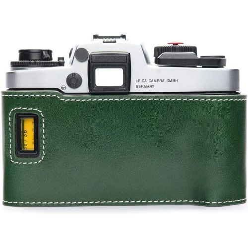  TP Original Handmade Genuine Real Leather Half Camera Case Bag Cover for Leica R6 R6.2 R5 Green Color