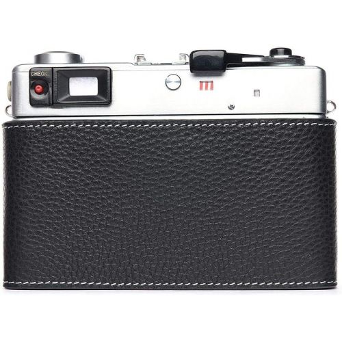  TP Original Handmade Genuine Real Leather Half Camera Case Bag Cover for Canon Canonet QL17 GIII QL19 GIII Black Color