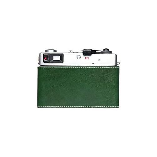  TP Original Handmade Genuine Real Leather Half Camera Case Bag Cover for Canon Canonet QL17 GIII QL19 GIII Green Color