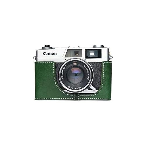  TP Original Handmade Genuine Real Leather Half Camera Case Bag Cover for Canon Canonet QL17 GIII QL19 GIII Green Color