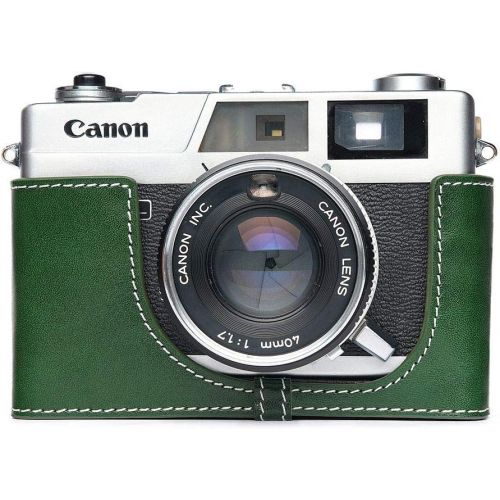  TP Original Handmade Genuine Real Leather Half Camera Case Bag Cover for Canon Canonet QL17 GIII QL19 GIII Green Color